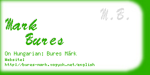 mark bures business card